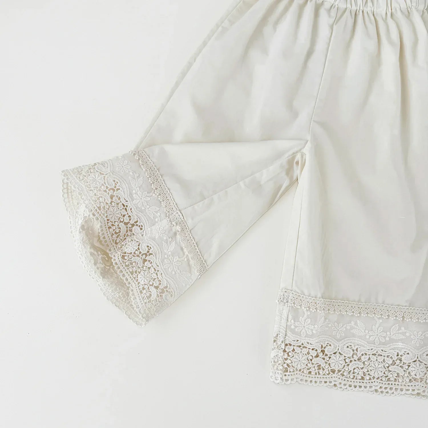 ロングパンツ・スウェットパンツ ベビーキッズパンツ 裾レースワイドルーズロングパンツ【mh0008917】