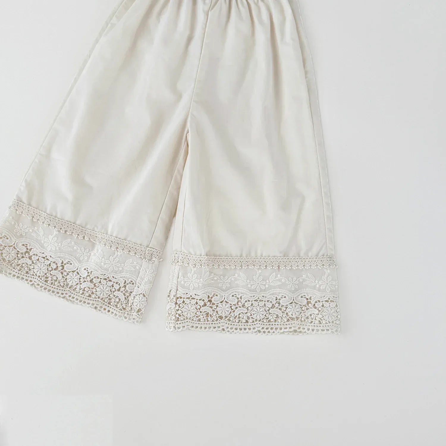 ロングパンツ・スウェットパンツ ベビーキッズパンツ 裾レースワイドルーズロングパンツ【mh0008917】