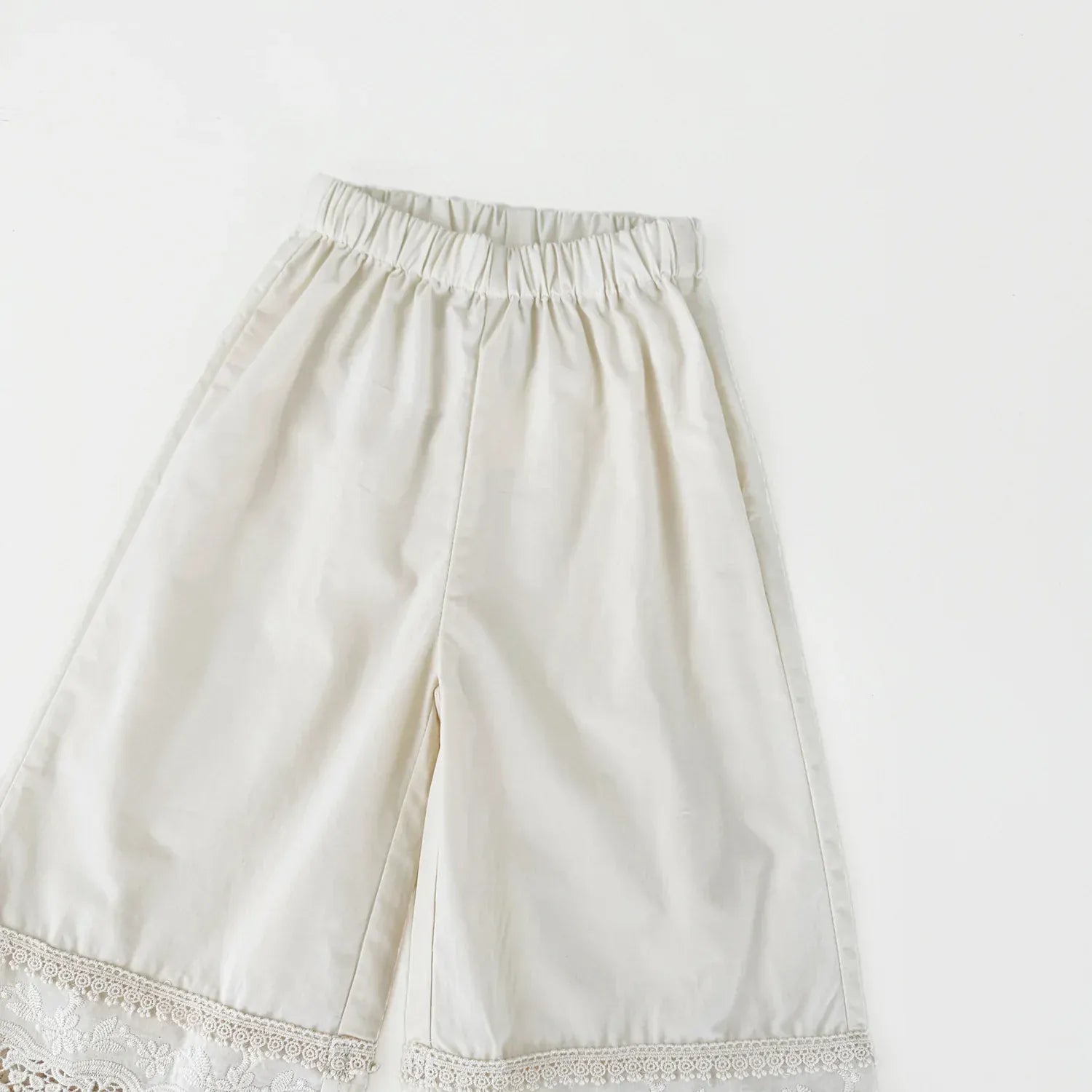 ロングパンツ・スウェットパンツ ベビーキッズパンツ 裾レースワイドルーズロングパンツ【mh0008917】