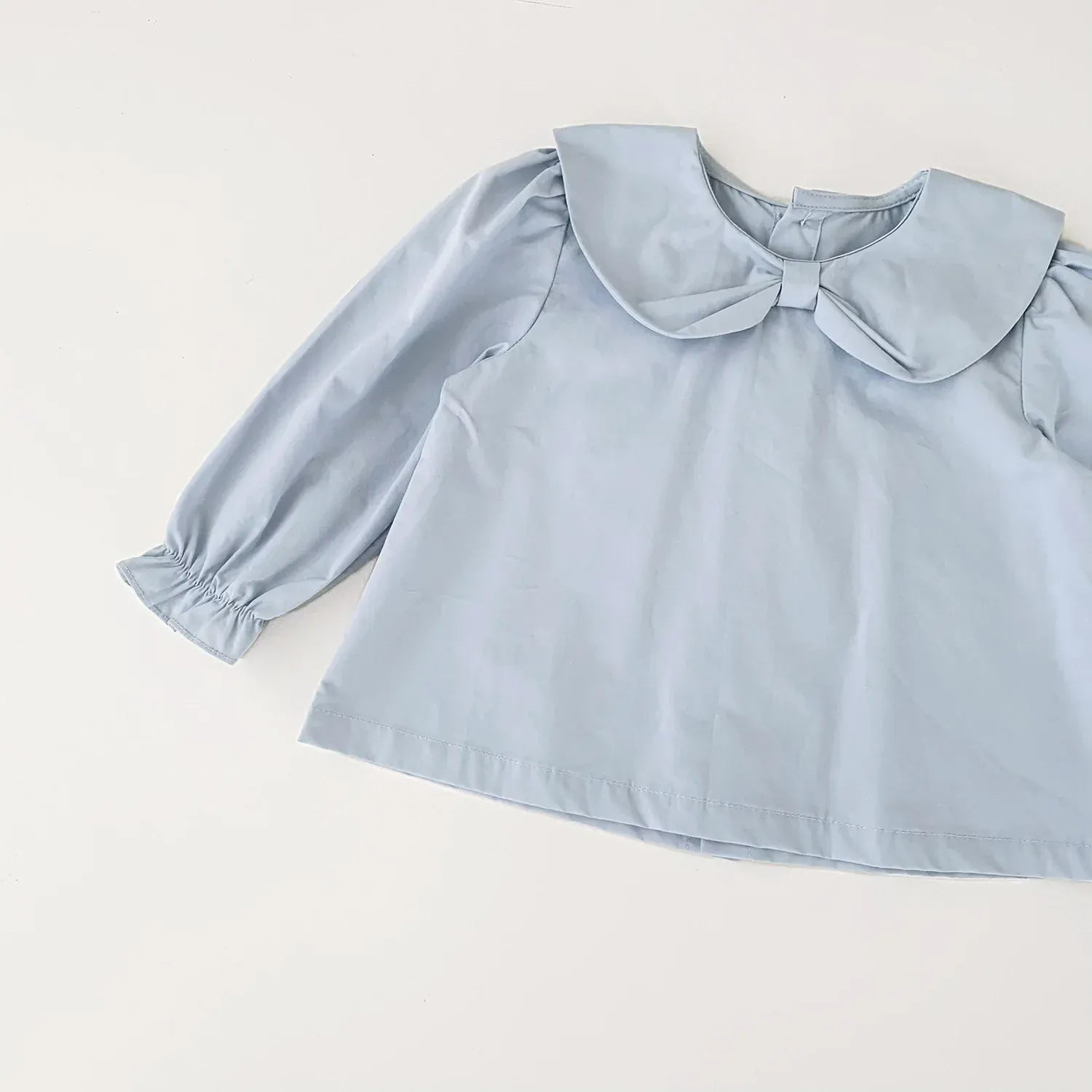 長袖シャツ・ブラウス ベビーキッズトップス リボン襟長袖パフスリーブブラウス【mh0008923】