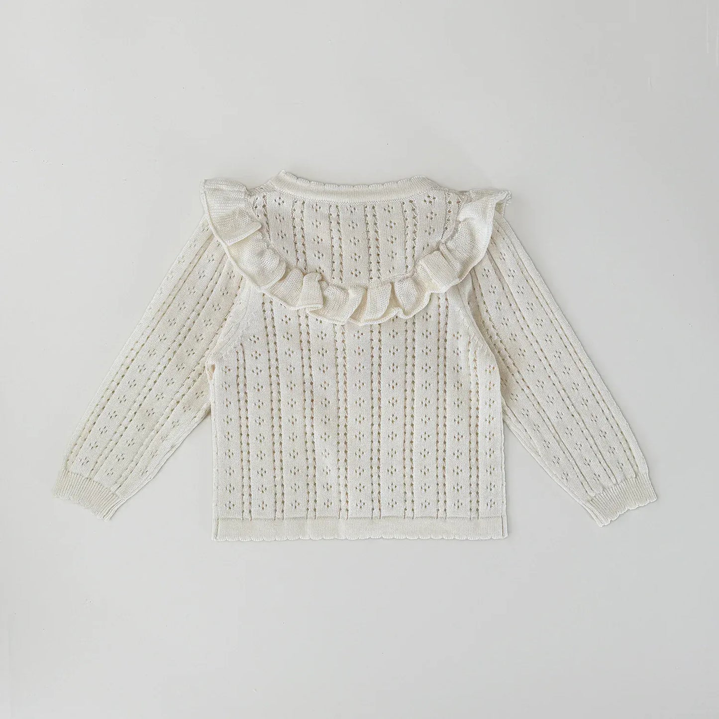 カーディガン・パーカー ベビーキッズカーディガン レースニットフリルお出かけカーディガン【mh0008928】