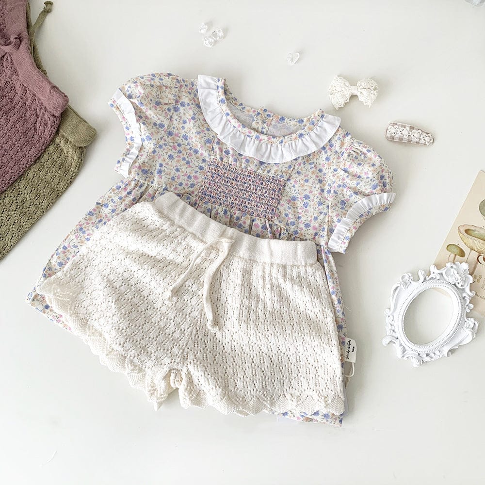 ハーフパンツ・ショートパンツ レースニットショートパンツ【mh0009557】