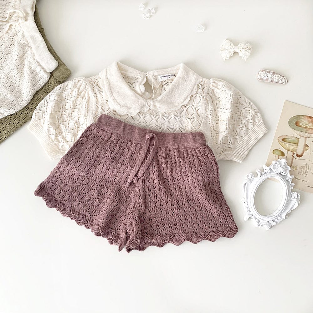 ハーフパンツ・ショートパンツ レースニットショートパンツ【mh0009557】