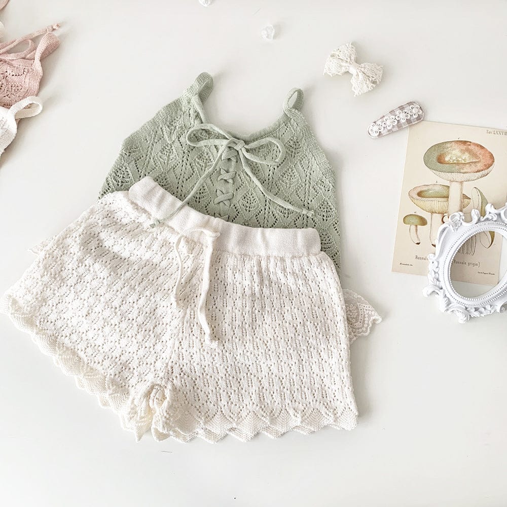 タンクトップ・キャミソール・ノースリーブトップス レースフリルニットキャミソールトップス【mh0009560】