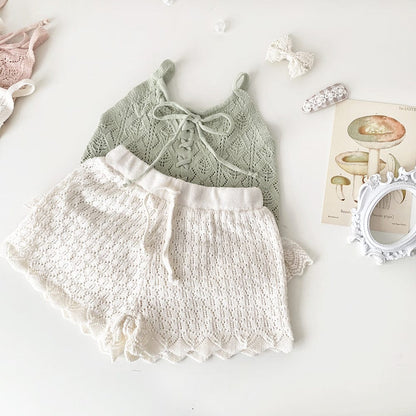 タンクトップ・キャミソール・ノースリーブトップス レースフリルニットキャミソールトップス【mh0009560】