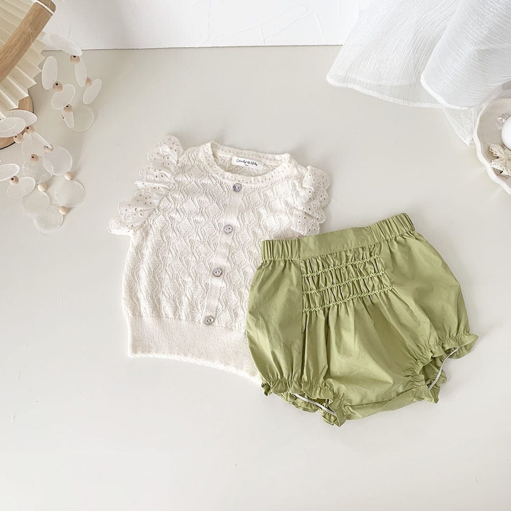 タンクトップ・キャミソール・ノースリーブトップス フリルレースニットブラウス【mh0009561】