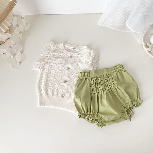 タンクトップ・キャミソール・ノースリーブトップス フリルレースニットブラウス【mh0009561】