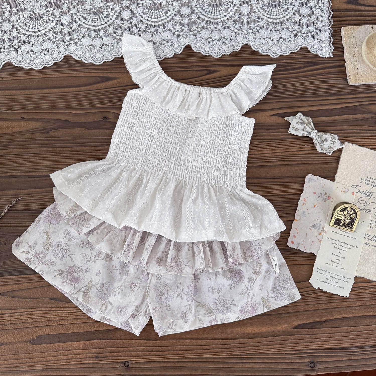 タンクトップ・キャミソール・ノースリーブトップス オフショルダーフラワープリントシャーリングトップス【mh0009563】