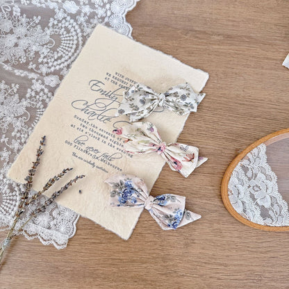 ヘアアクセサリー フラワープリントリボンヘアピン【mh0009569】