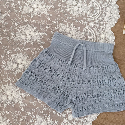 ハーフパンツ・ショートパンツ レースニットワイドルーズショートパンツ【mh0009571】