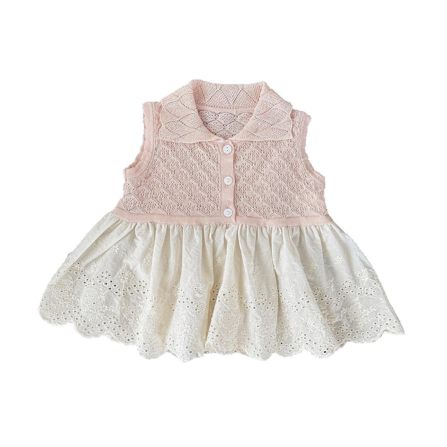 タンクトップ・キャミソール・ノースリーブトップス ペプラムレースノースリーブ襟付きトップス【mh0009572】