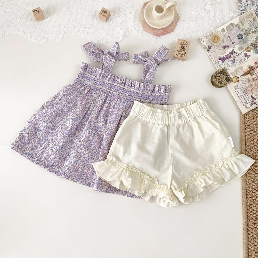 ハーフパンツ・ショートパンツ 裾フリルガーリーショートパンツ【mh0009795】