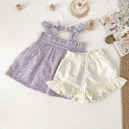 ハーフパンツ・ショートパンツ 裾フリルガーリーショートパンツ【mh0009795】