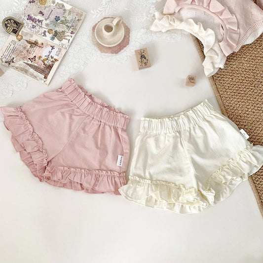 ハーフパンツ・ショートパンツ 裾フリルガーリーショートパンツ【mh0009795】