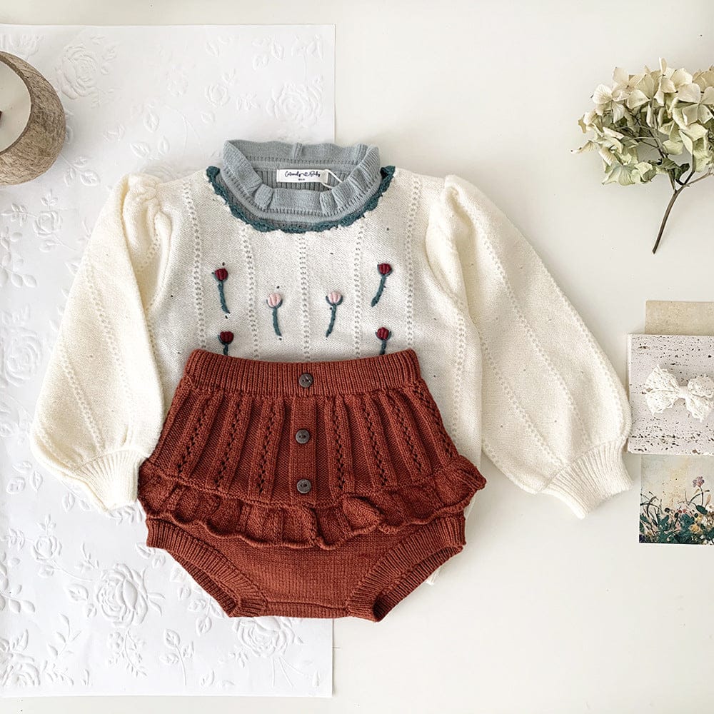 ブルマパンツ フリルレースニットブルマパンツ【mh0009798】