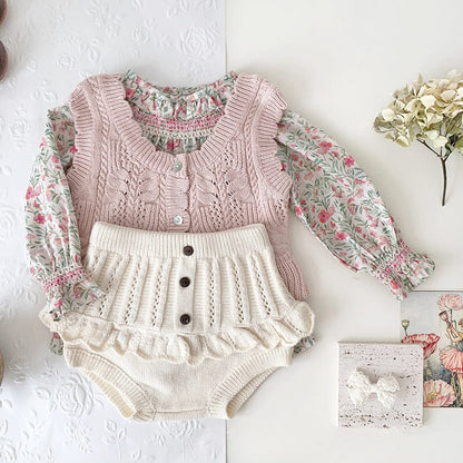 ブルマパンツ フリルレースニットブルマパンツ【mh0009798】