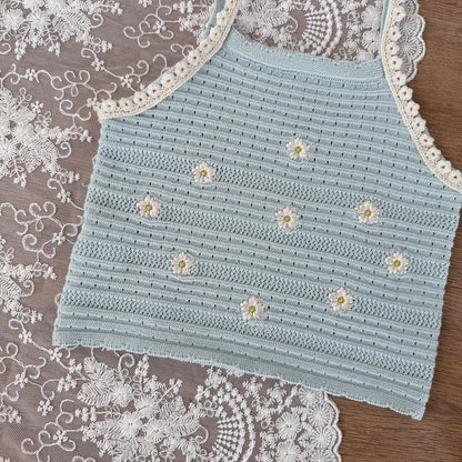 タンクトップ・キャミソール・ノースリーブトップス フラワー刺繍キャミソールトップス【mh0010423】