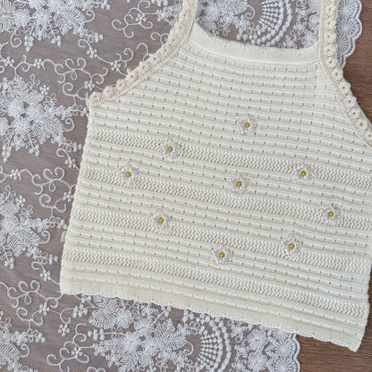 タンクトップ・キャミソール・ノースリーブトップス フラワー刺繍キャミソールトップス【mh0010423】