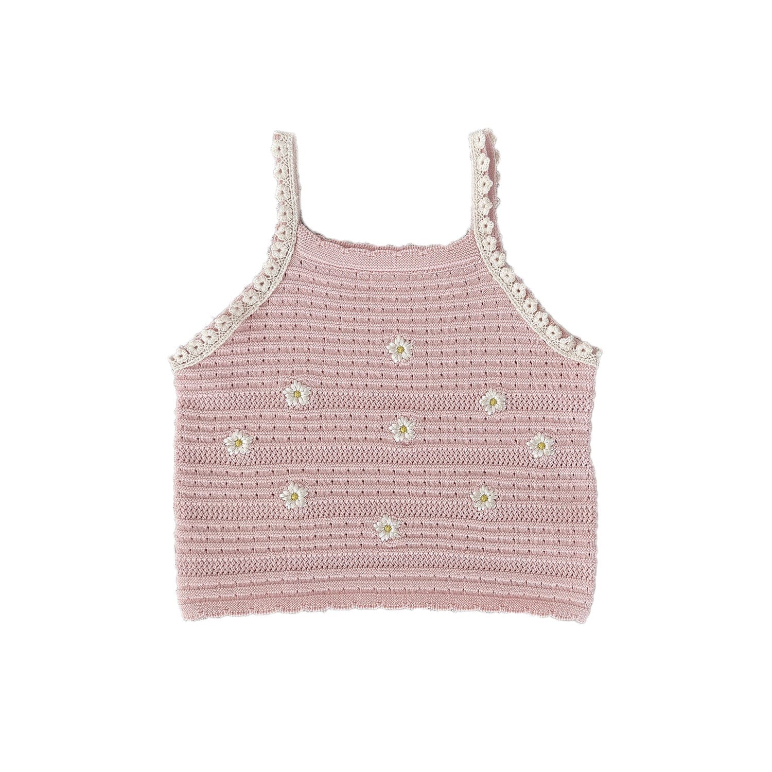 タンクトップ・キャミソール・ノースリーブトップス フラワー刺繍キャミソールトップス【mh0010423】