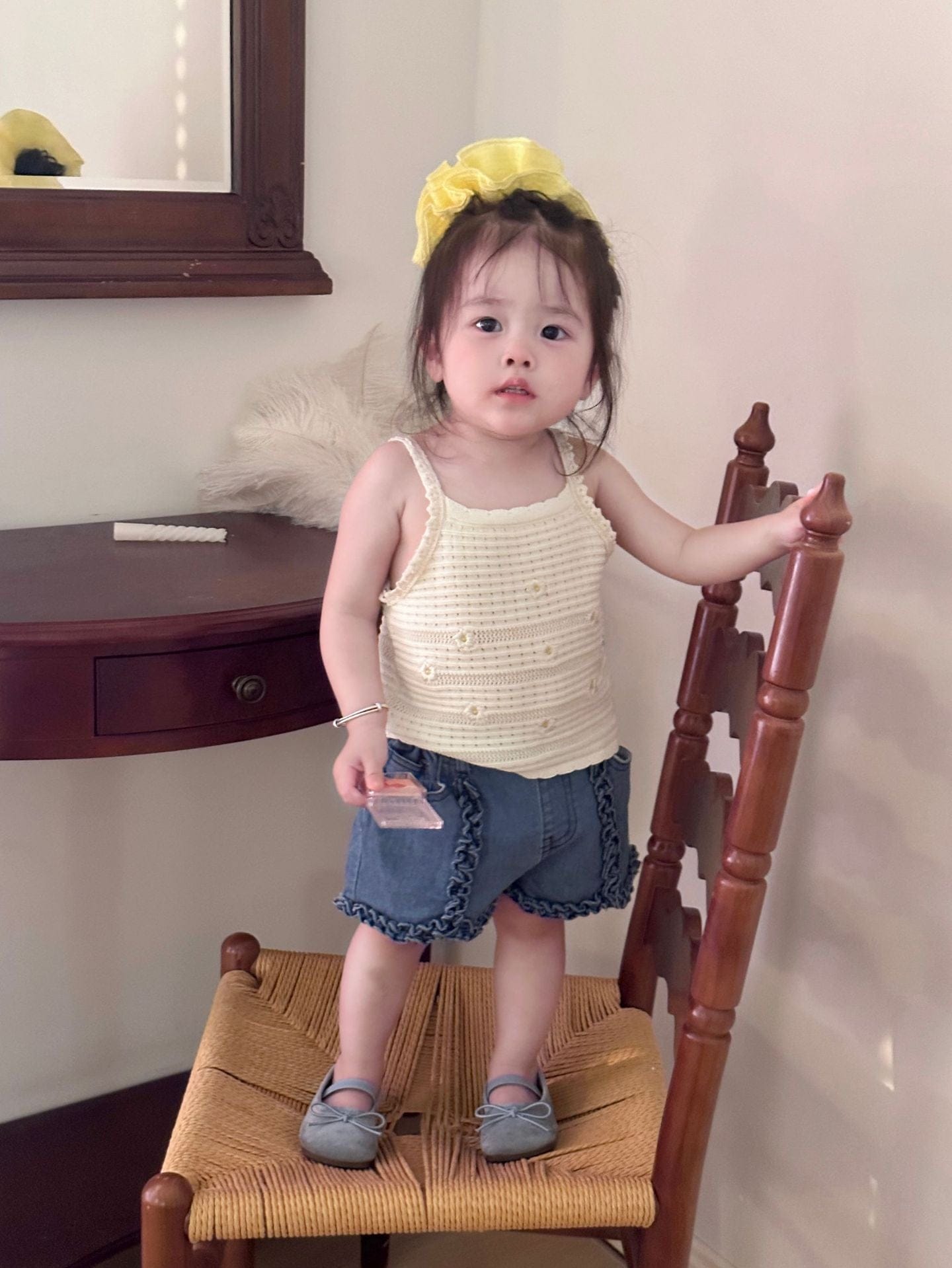 ハーフパンツ・ショートパンツ フリルエッジデニムショートパンツ【mh0010427】