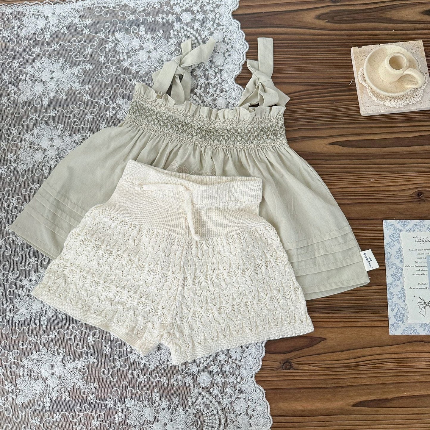 タンクトップ・キャミソール・ノースリーブトップス 刺繍ステッチリボンショルダーチュニックブラウス【mh0010429】