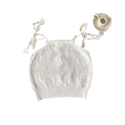 タンクトップ・キャミソール・ノースリーブトップス いちご刺繍キャミソールニットトップス【mh0010432】