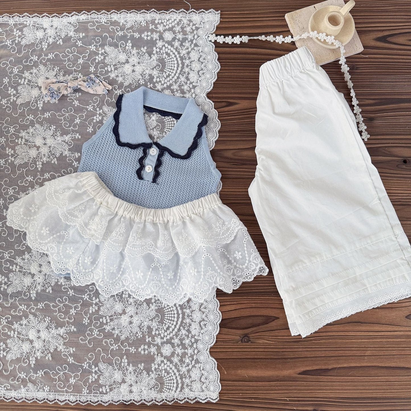 タンクトップ・キャミソール・ノースリーブトップス 襟付きホルターネックニットトップス【mh0010433】