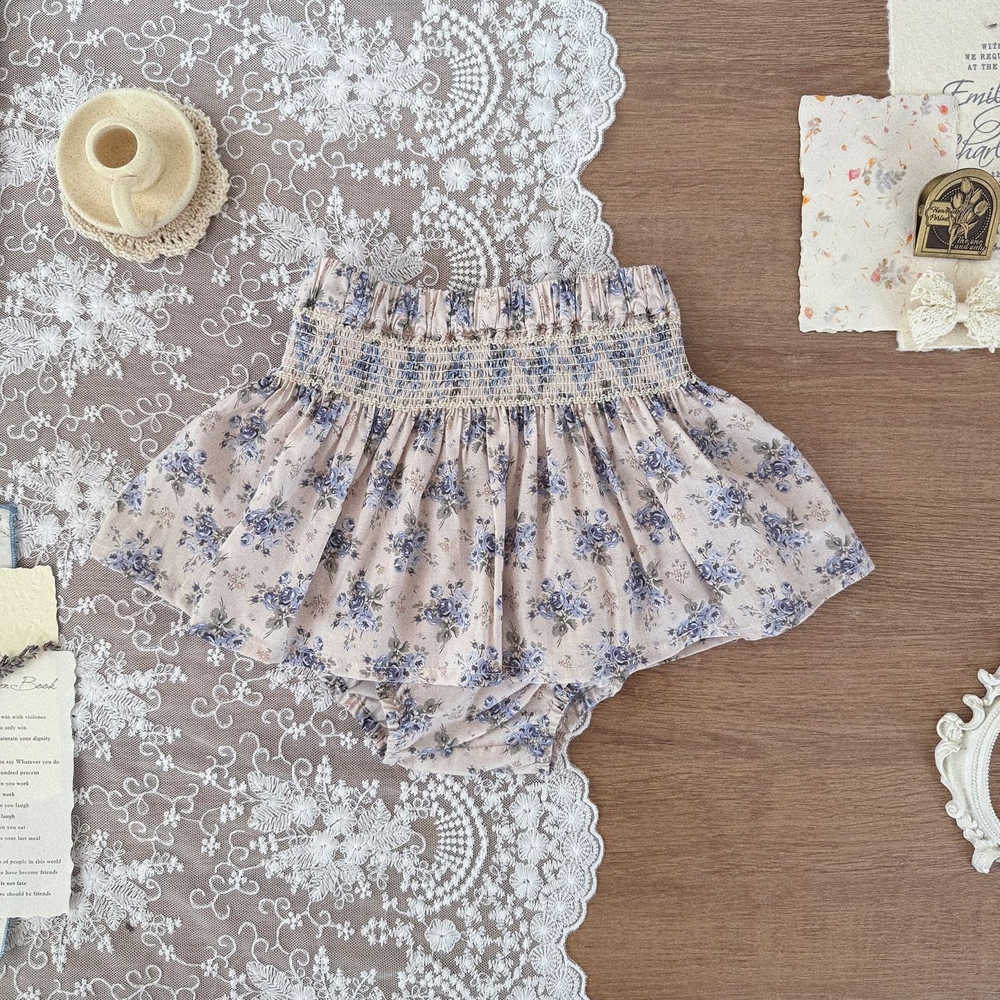 ブルマパンツ フラワープリントフリルブルマパンツ【mh0010439】