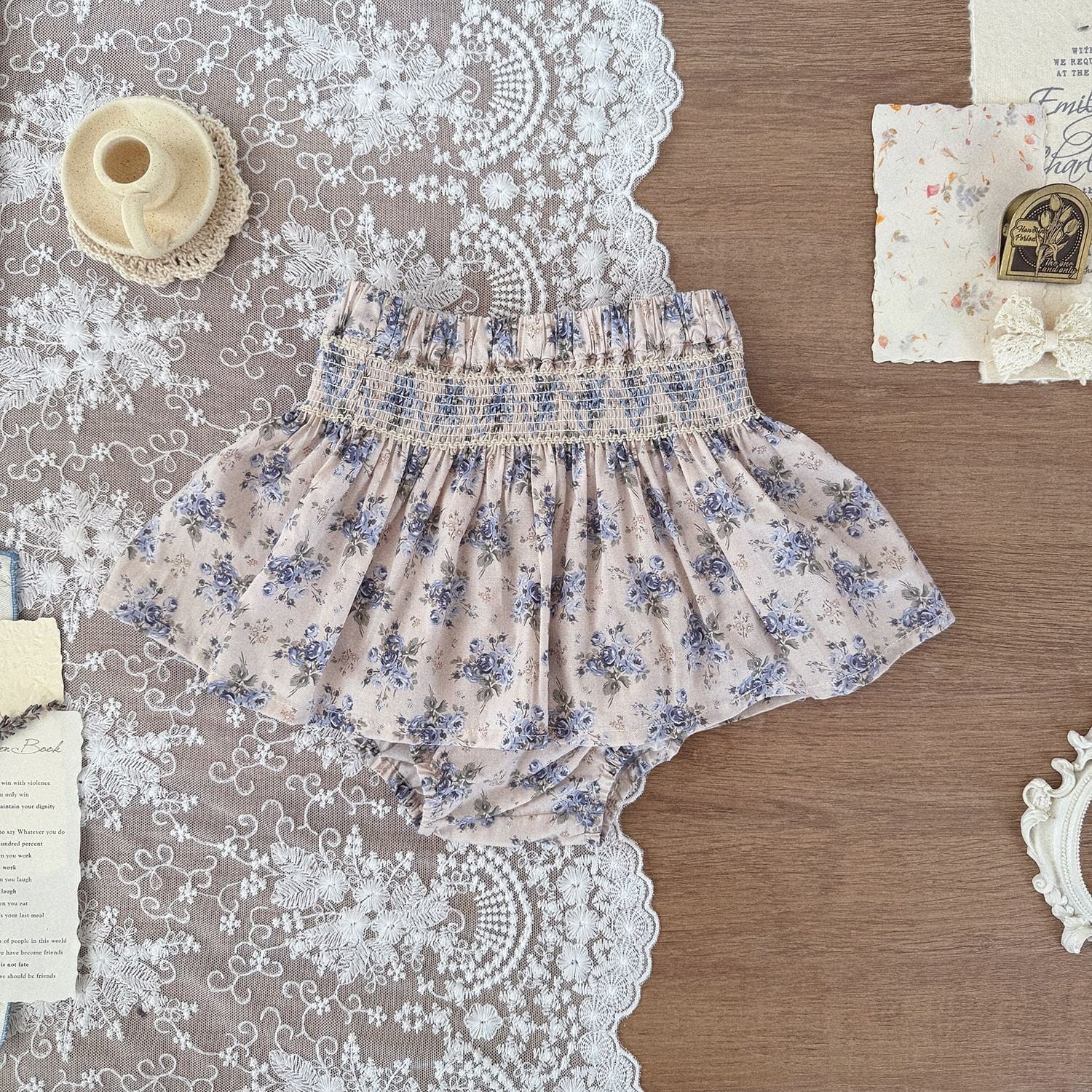 ブルマパンツ フラワープリントフリルブルマパンツ【mh0010439】