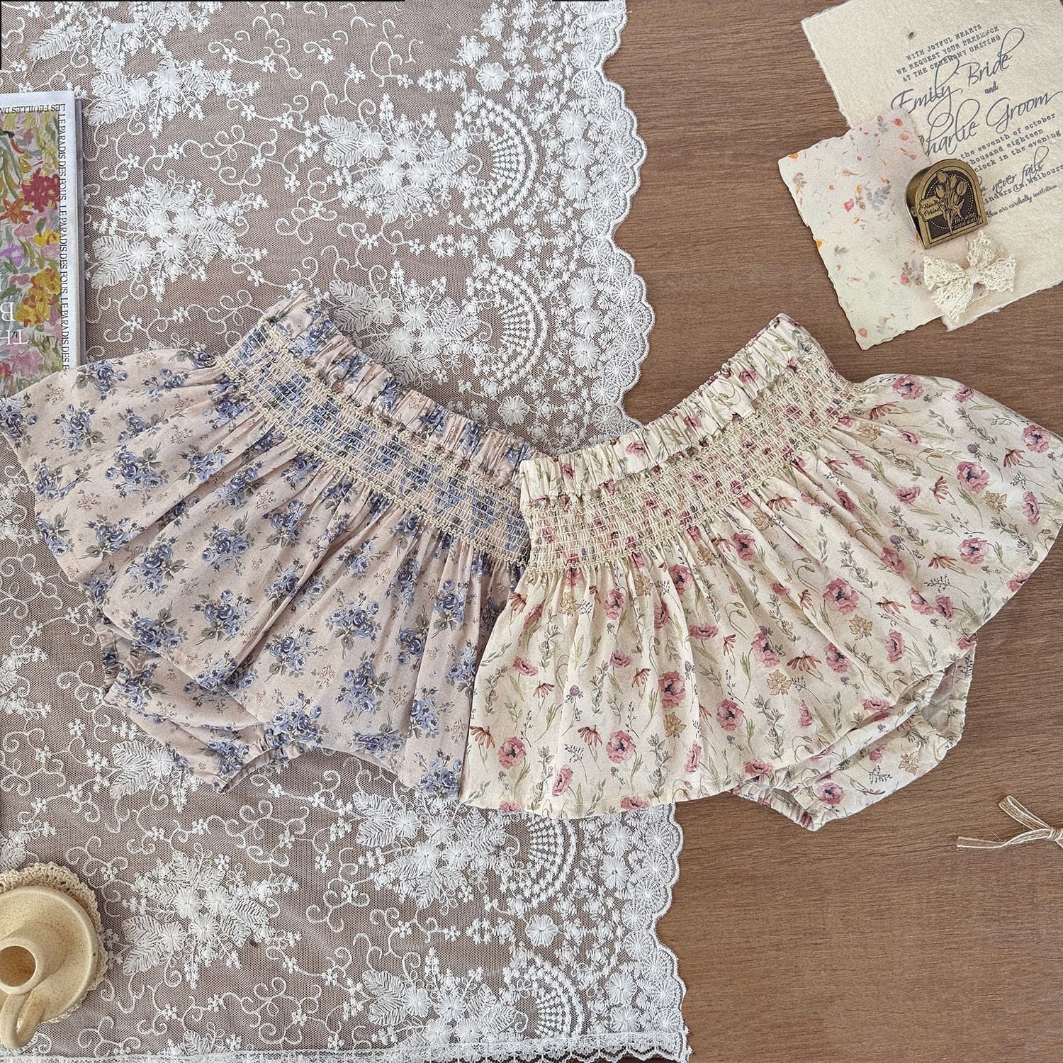 ブルマパンツ フラワープリントフリルブルマパンツ【mh0010439】