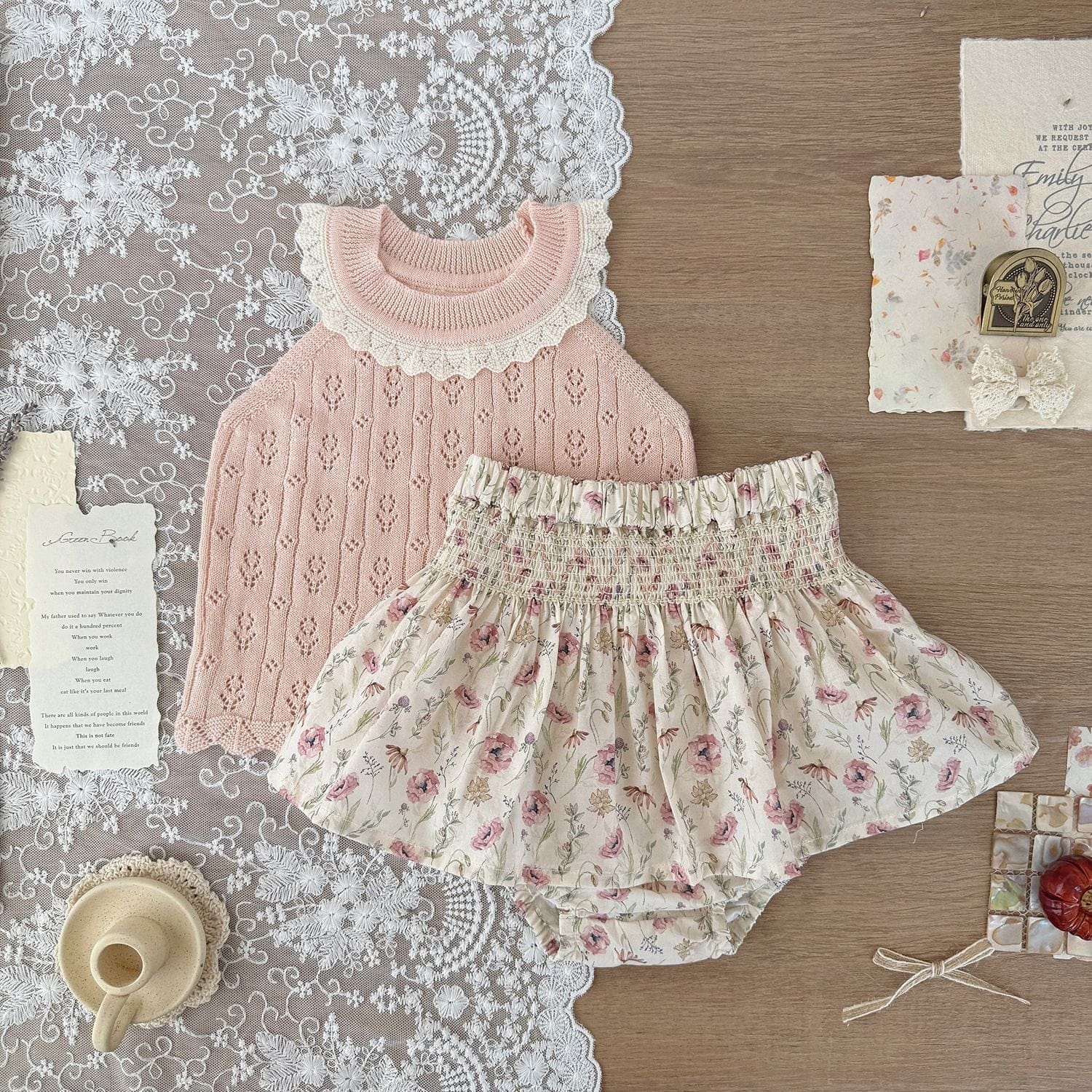 ブルマパンツ フラワープリントフリルブルマパンツ【mh0010439】