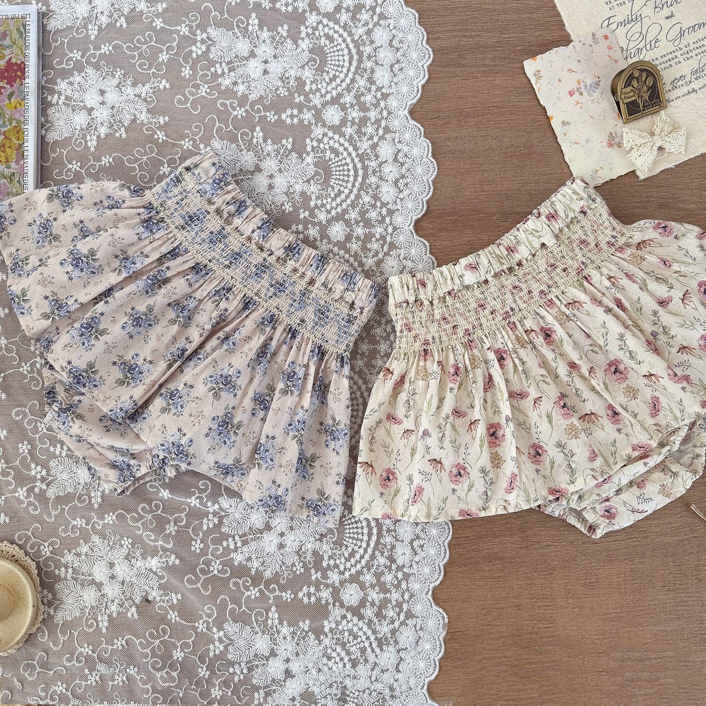 ブルマパンツ フラワープリントフリルブルマパンツ【mh0010439】