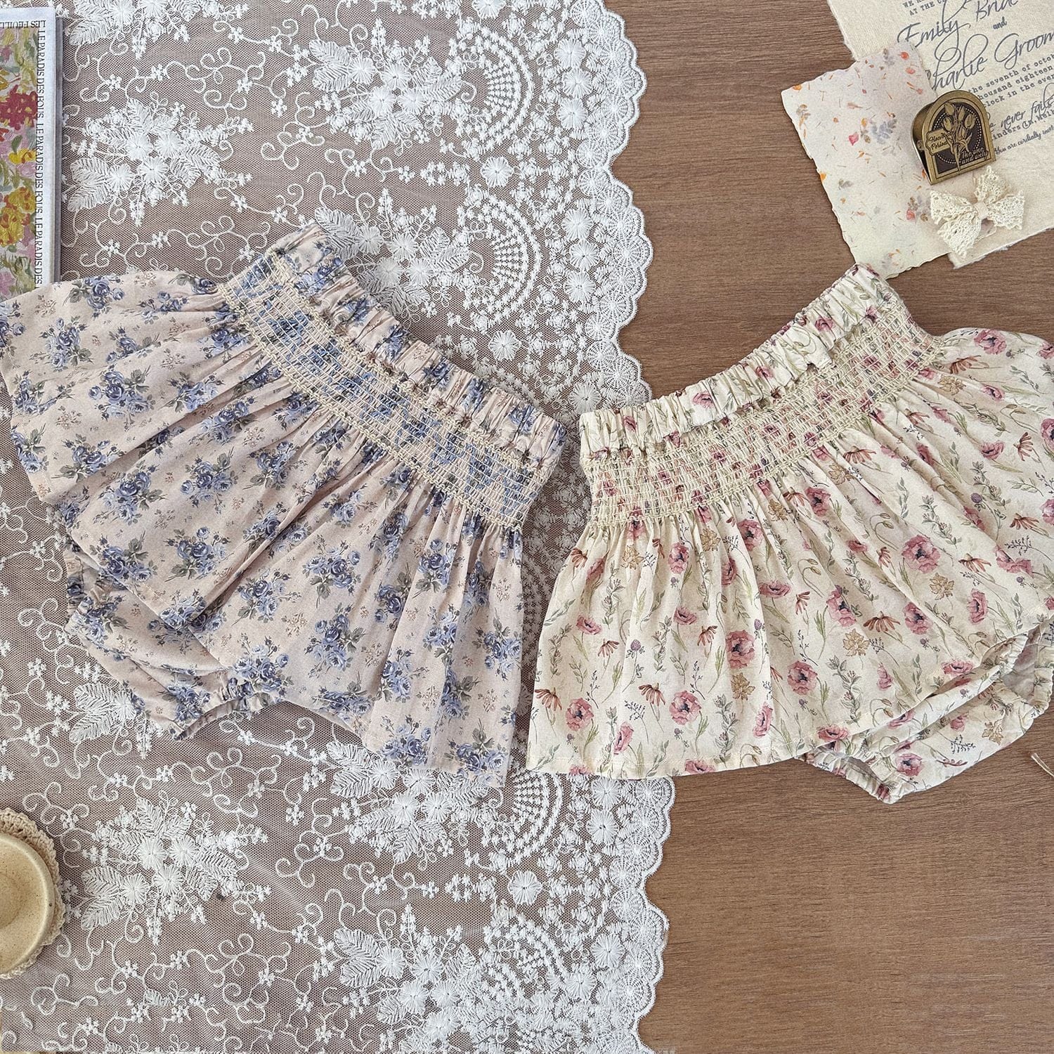 ブルマパンツ フラワープリントフリルブルマパンツ【mh0010439】