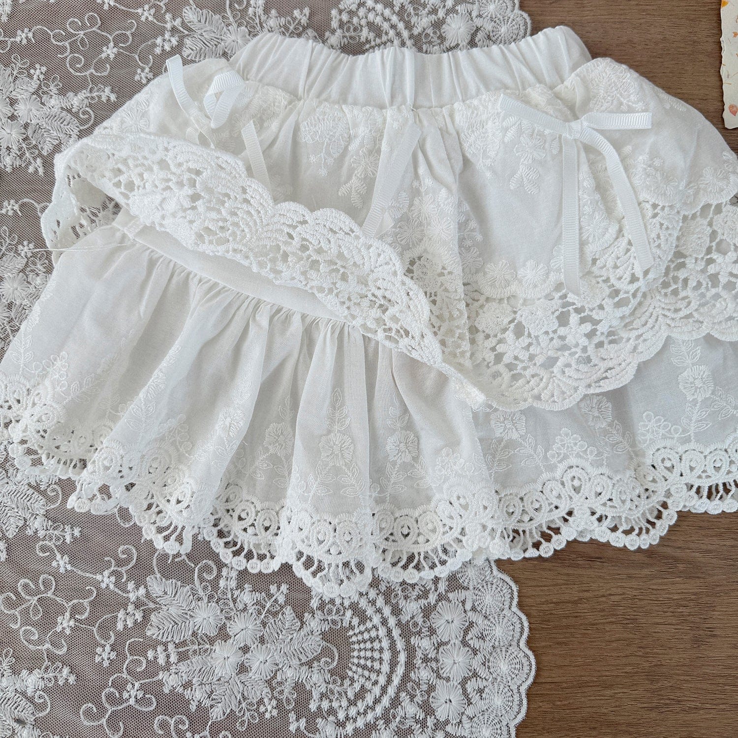 スカート レースリボンティアードスカート【mh0010440】