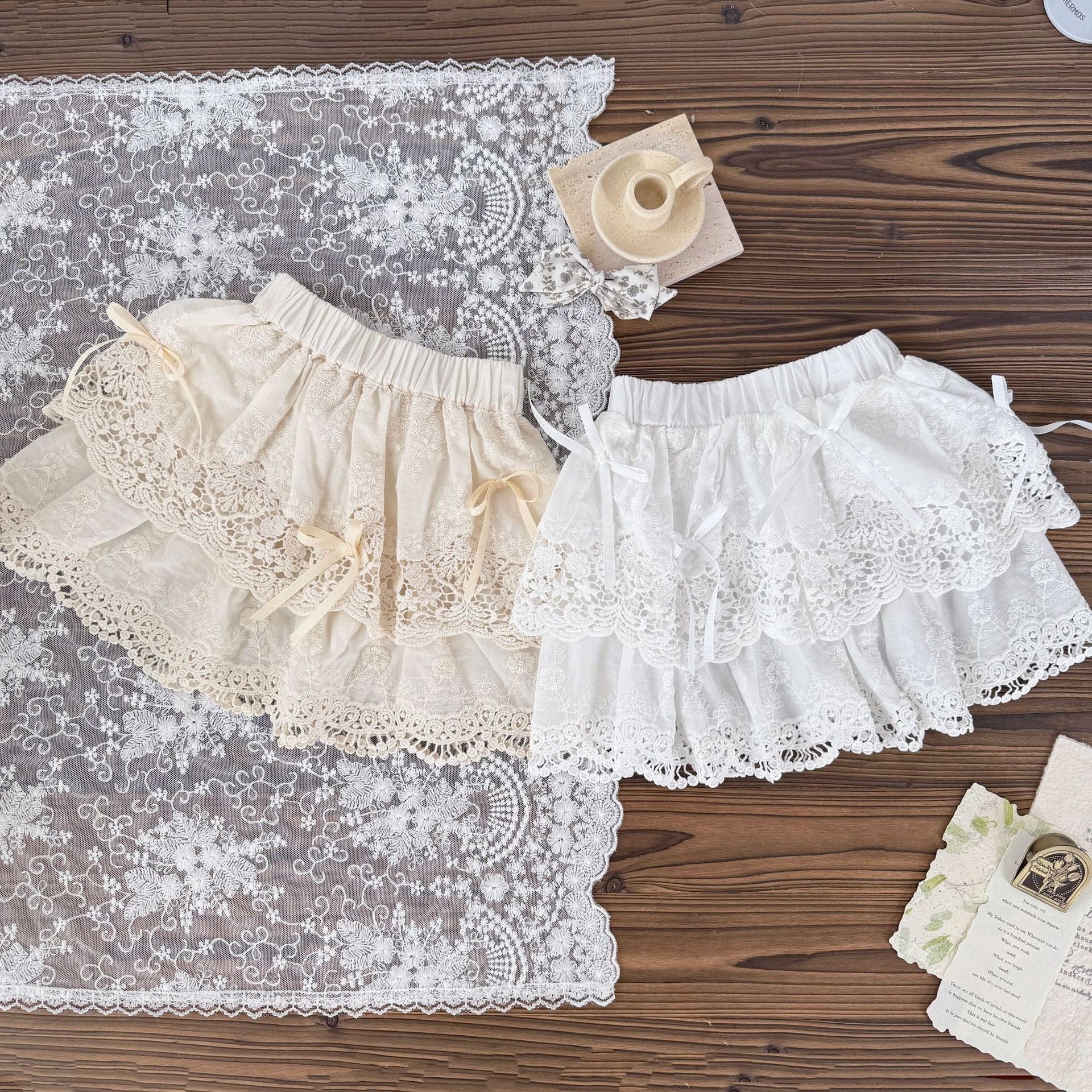 スカート レースリボンティアードスカート【mh0010440】