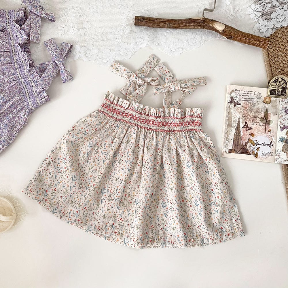 タンクトップ・キャミソール・ノースリーブトップス フラワープリントリボンショルダーチュニックブラウス【mh0010441】