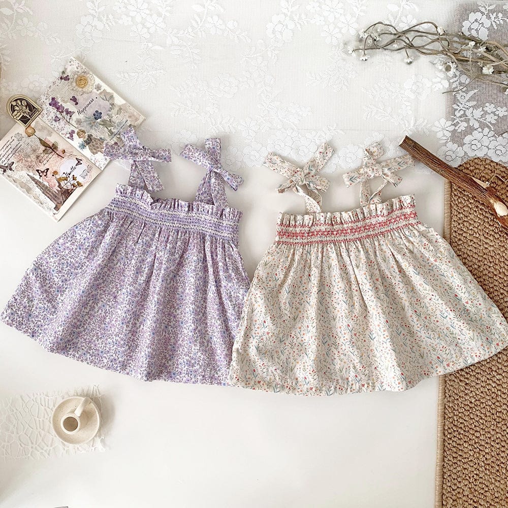 タンクトップ・キャミソール・ノースリーブトップス フラワープリントリボンショルダーチュニックブラウス【mh0010441】