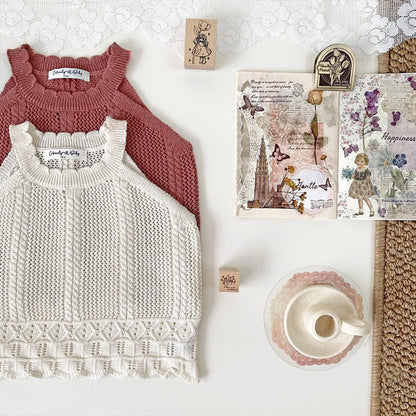 タンクトップ・キャミソール・ノースリーブトップス サマーニットタンクトップ【mh0010448】