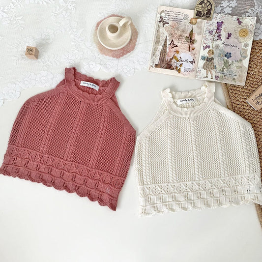 タンクトップ・キャミソール・ノースリーブトップス サマーニットタンクトップ【mh0010448】