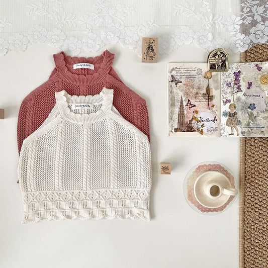 タンクトップ・キャミソール・ノースリーブトップス サマーニットタンクトップ【mh0010448】