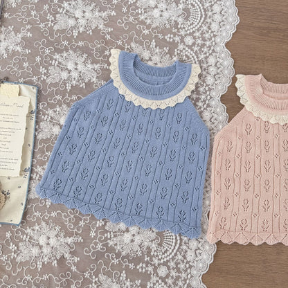 タンクトップ・キャミソール・ノースリーブトップス レースニットサマータンクトップ【mh0010451】