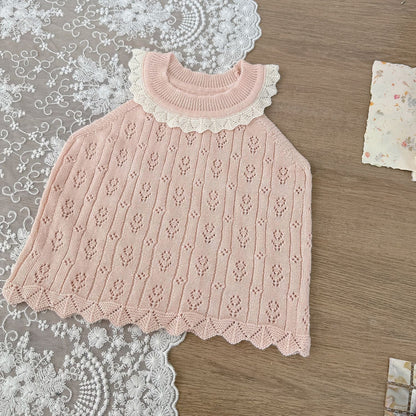 タンクトップ・キャミソール・ノースリーブトップス レースニットサマータンクトップ【mh0010451】