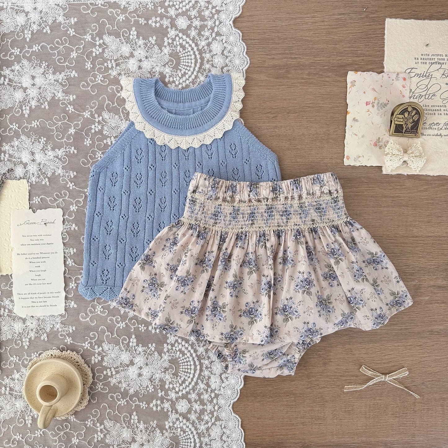 タンクトップ・キャミソール・ノースリーブトップス レースニットサマータンクトップ【mh0010451】