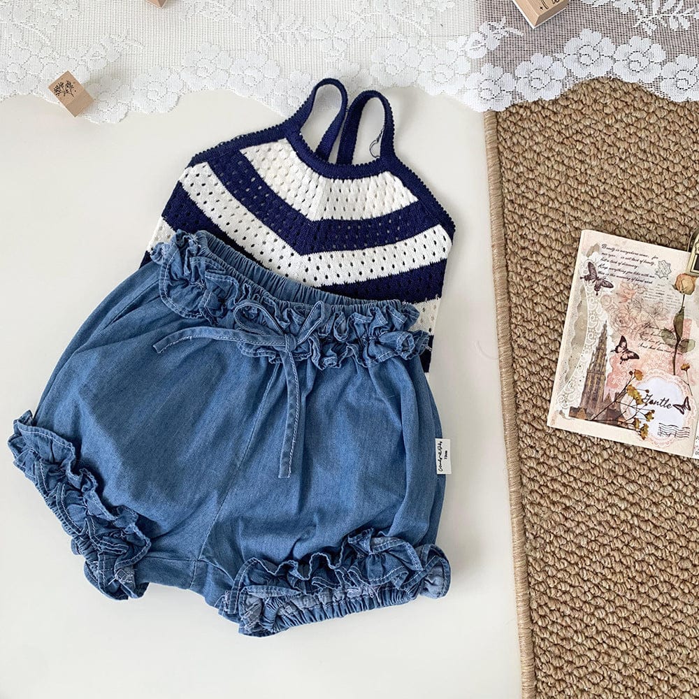 タンクトップ・キャミソール・ノースリーブトップス レースニットホルターネックタンクトップ【mh0010453】