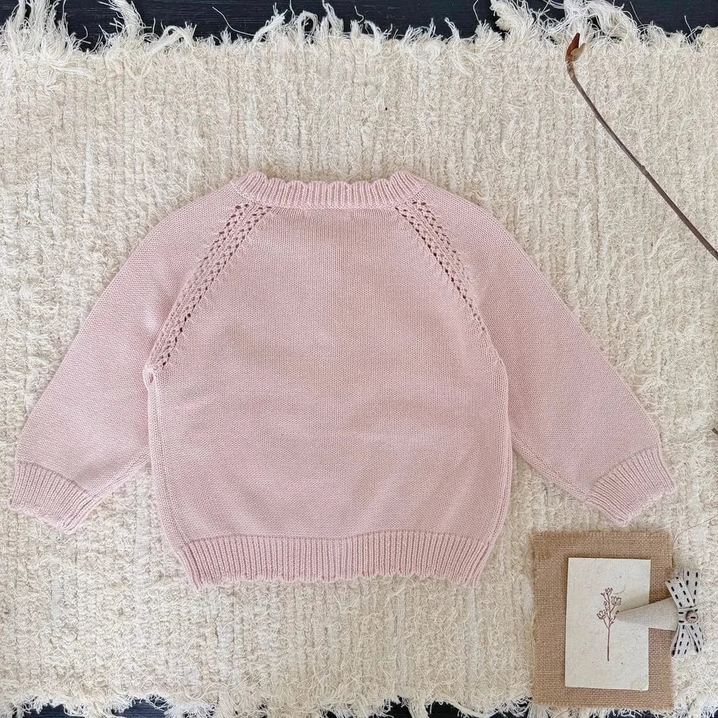 カーディガン・パーカー フラワー刺繍ニットカーディガン【mh0011146】