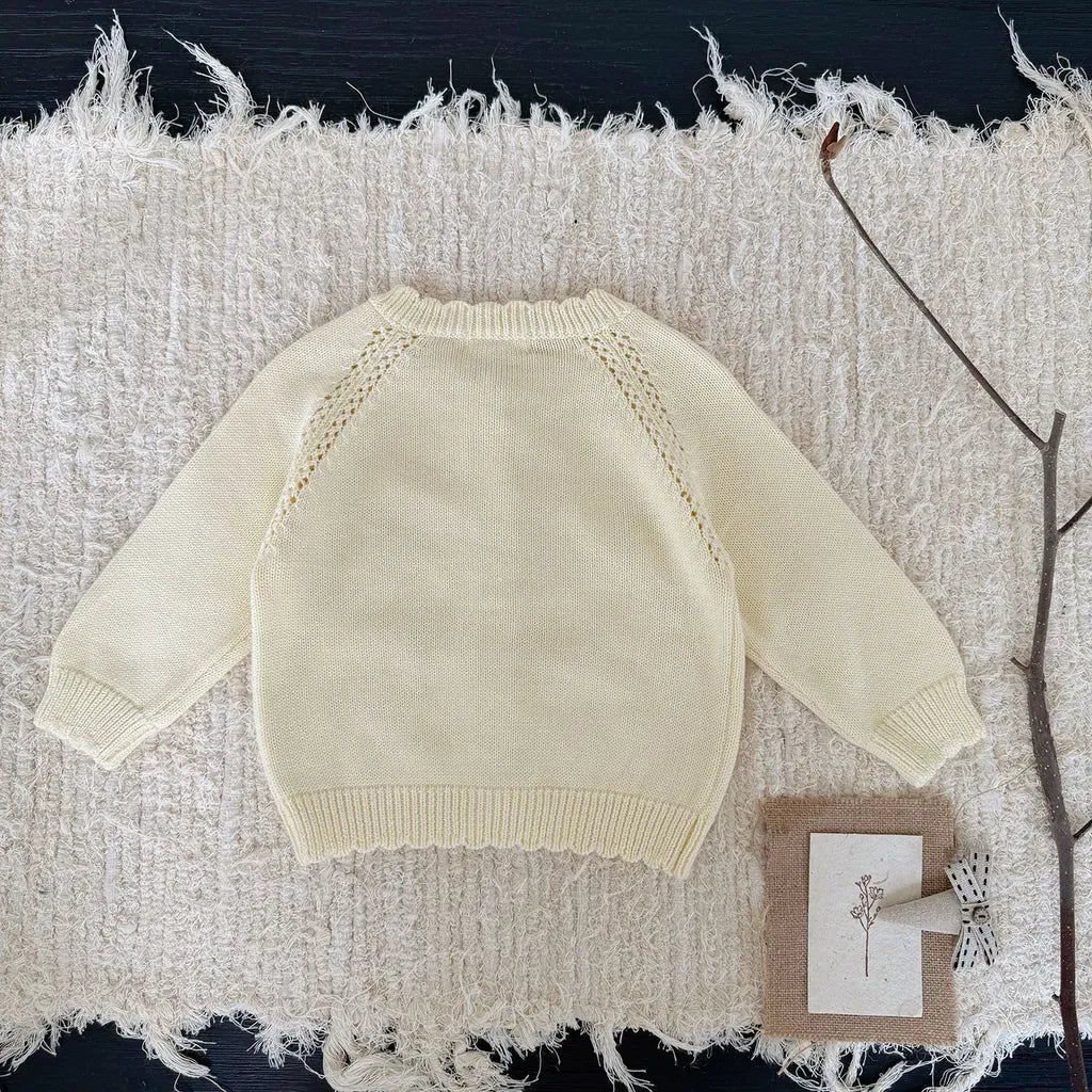 カーディガン・パーカー フラワー刺繍ニットカーディガン【mh0011146】