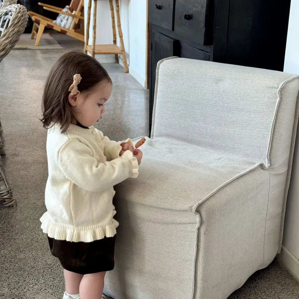 カーディガン・パーカー フラワー刺繍フリルニットカーディガン【mh0011147】