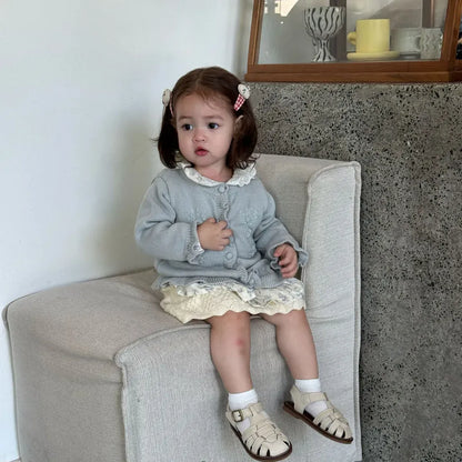 カーディガン・パーカー フラワー刺繍フリルニットカーディガン【mh0011147】