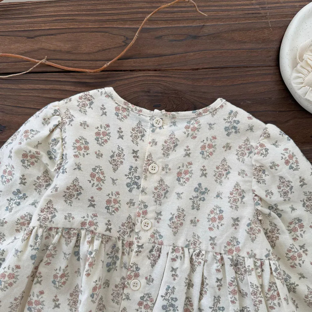 長袖シャツ・ブラウス フラワープリントシャーリングブラウス【mh0011152】