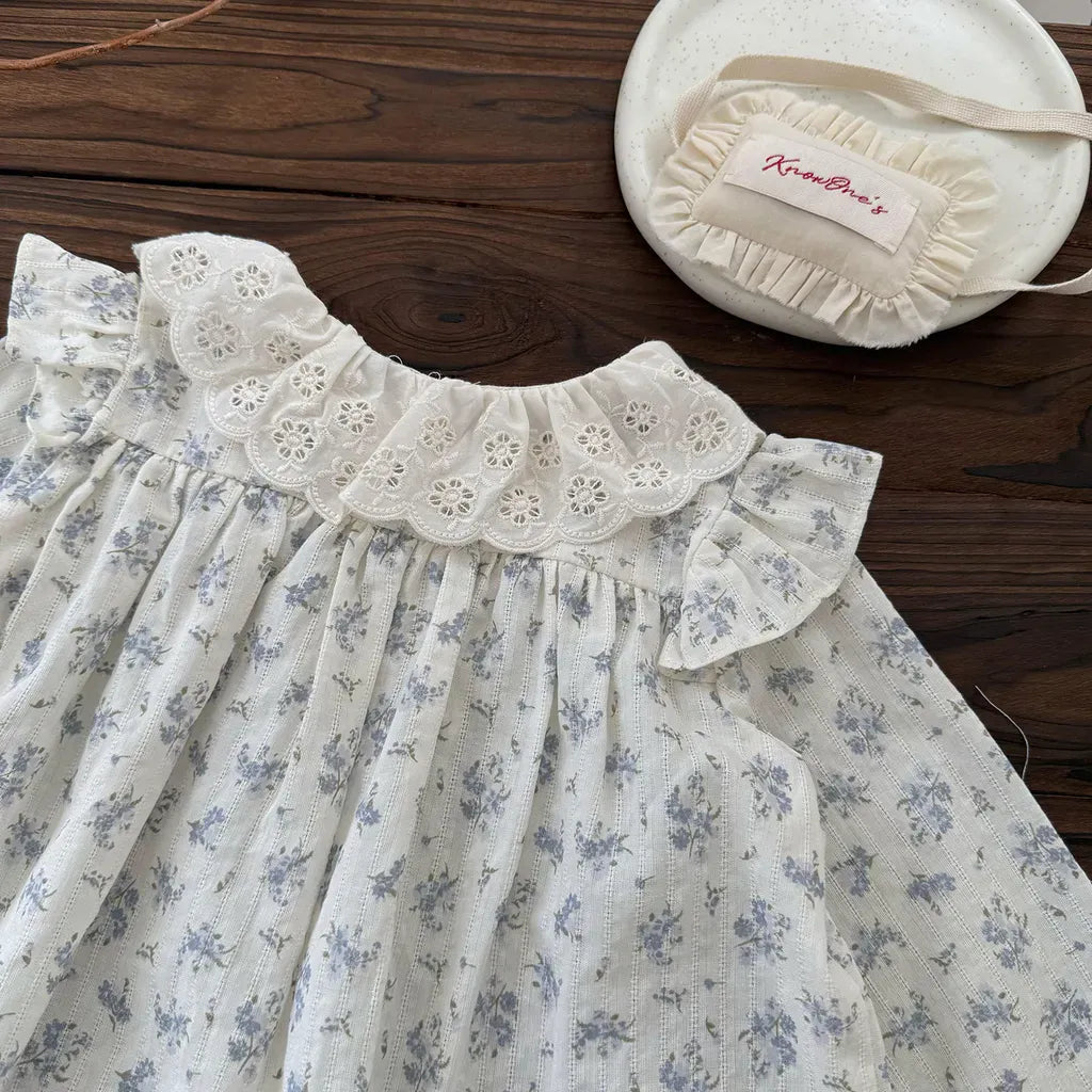 長袖シャツ・ブラウス フラワープリントシャーリングブラウス【mh0011154】